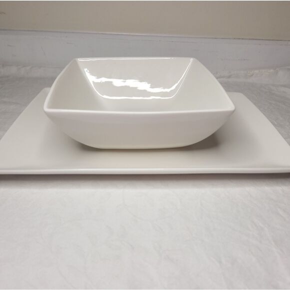 White Serving Platter Dish Set - Picture 2 of 15